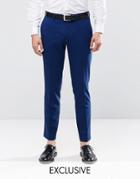 Only & Sons Skinny Suit Pants With Stretch - Blue