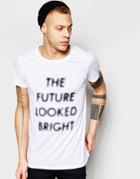 Cheap Monday T-shirt Cap Future Looked Bright Print In White - White