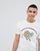 Asos Design St Patrick's Day T-shirt - White