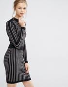 Y.a.s Billi Long Sleeve Knit Dress - Black