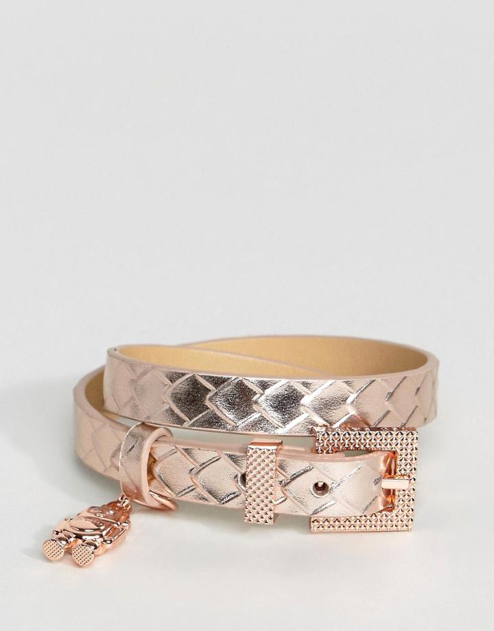 Ted Baker Double Wrap Robot Charm Bracelet - Gold