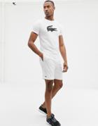 Lacoste Sport Running Shorts In White