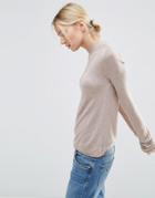 Asos Sweater With Crew Neck In Soft Yarn - Oatmeal Marl