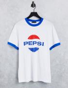 Asos Design T-shirt With Pepsi Print In White
