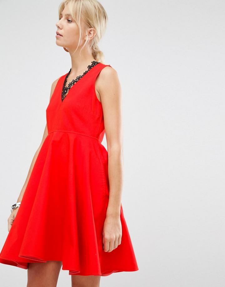 Sportmax Code Lauto Skater Dress - Red