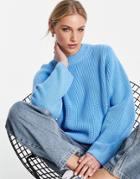 Weekday Minnie Recycled Polyester Sweater In Bright Blue-blues