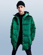 Asos 4505 Ski Puffer Jacket In Green Sateen