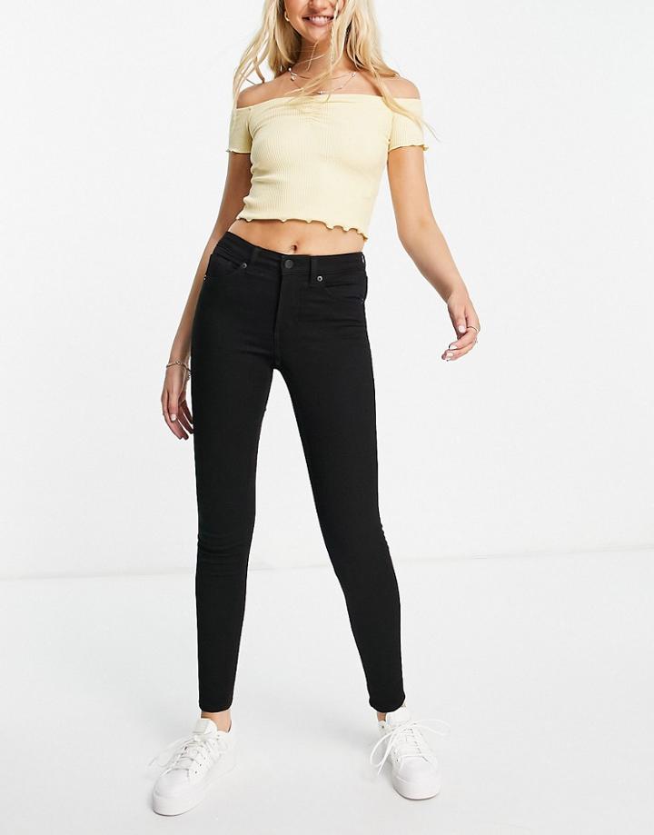 Monki Skinny Jeans In Black
