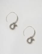 Asos Snake Through Earrings - Silver