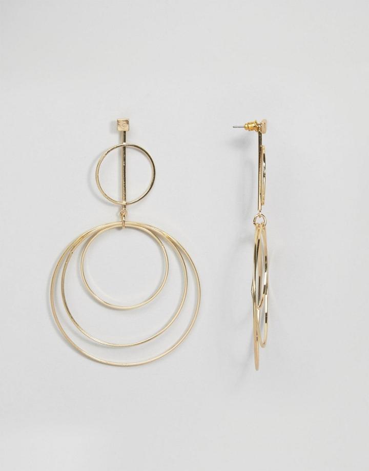 Asos Statement Circles Earrings - Gold