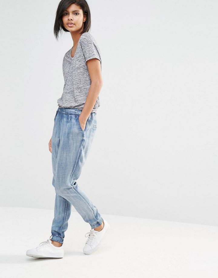 Vero Moda Chambray Joggers - Dark Blue Washed