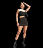 Asyou Satin Skirt In Black