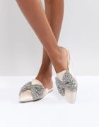 Blue By Betsy Johnson Embellished Flat Mules - Gold