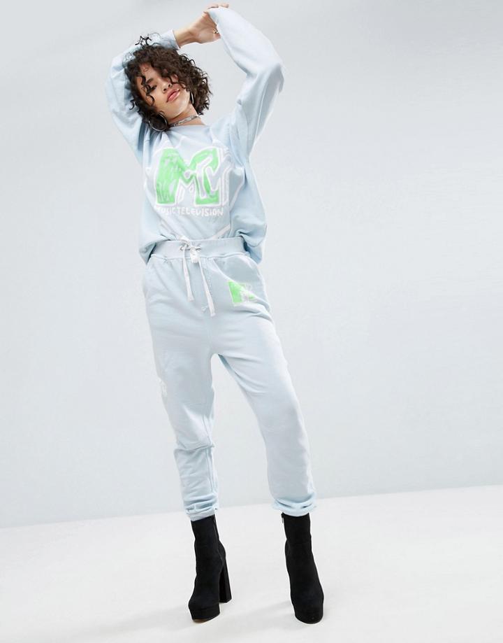 Asos X Mtv Jogger Co-ord - Blue
