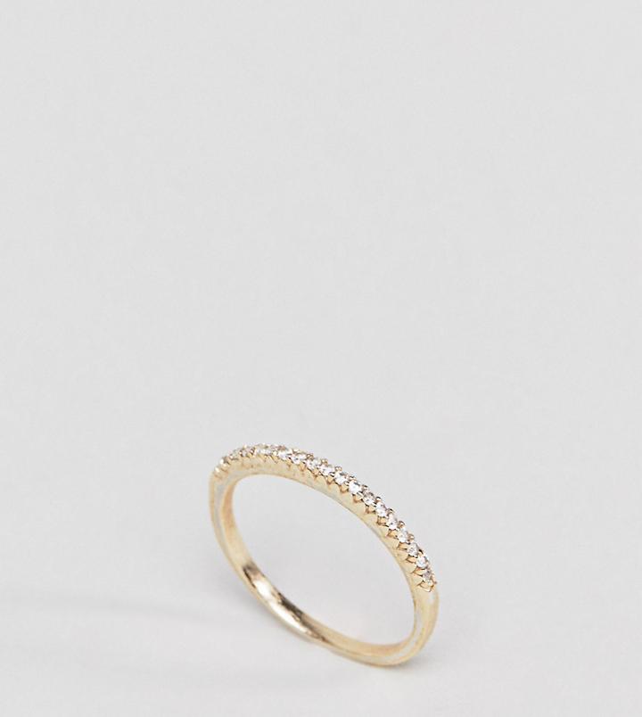 Shashi 18k Gold Pave Crystal Ring - Gold