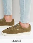 Puma Suede Classic Sneakers In Khaki Exclusive To Asos - Green