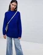 Weekday Textured Stripe Knit Sweater - Blue