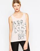 Ganni Abracadabra Tank Top - Rose Smoke
