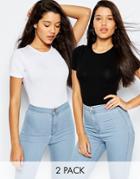 Asos Short Sleeve Crew Neck Body 2 Pack Save 10%