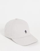 French Connection Logo Cotton Baseball Cap In Stone-neutral