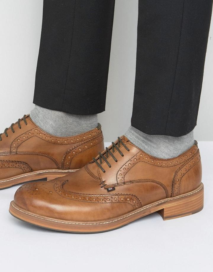Ben Sherman Patrick Brogues In Tan Leather - Tan