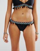 Jaded London Tassel Bikini Bottom - Black