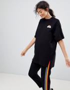 Monki Rainbow Print T-shirt - Black