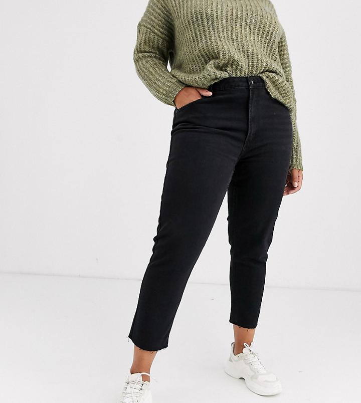 Only Curve Straight Leg Jean In Black