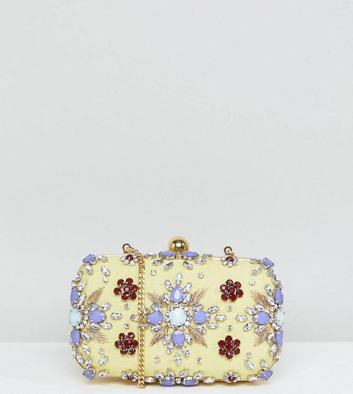 True Decadence Embellished Gem Box Clutch Bag - Multi
