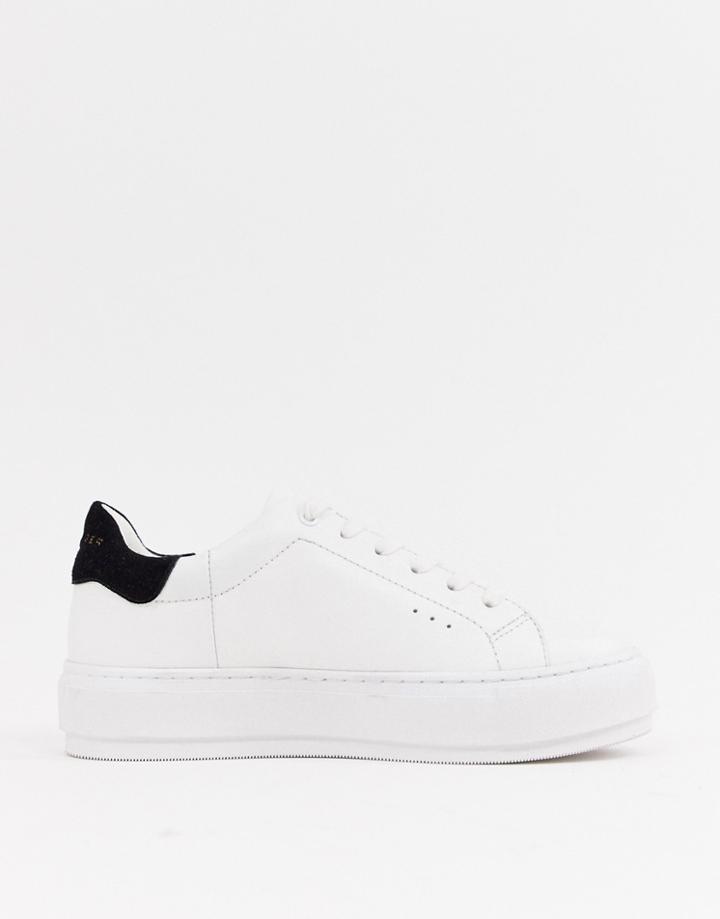 Kurt Geiger Laney Black Trim Sneakers - White