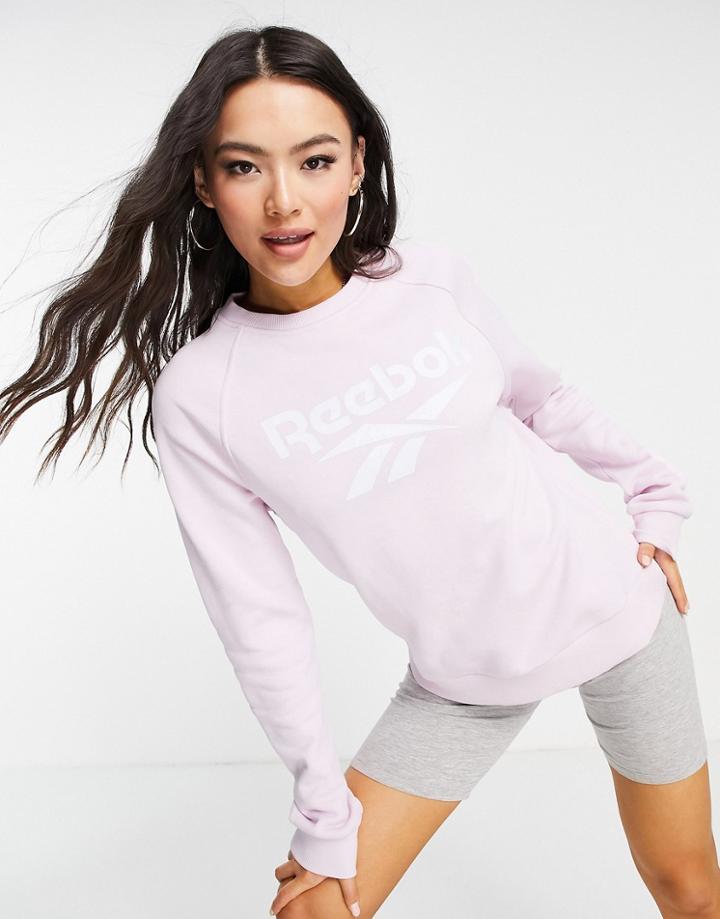 Reebok Classics Vector Crew Neck Sweatshirt In Pixel Pink