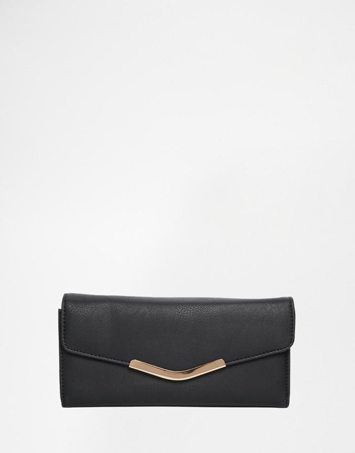 Yoki Fashion Flap Over Purse - Black