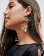 Asos Summer Jewel Hoop Earrings - Multi