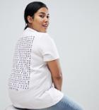 Asos Design X Glaad & Spirit Day Curve T-shirt With Back Print - White