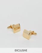 Reclaimed Vintage Gold Square Cufflinks - Gold