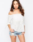 Seafolly Off The Shoulder Top - White