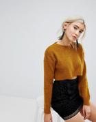 New Look Crop Sweater - Yellow