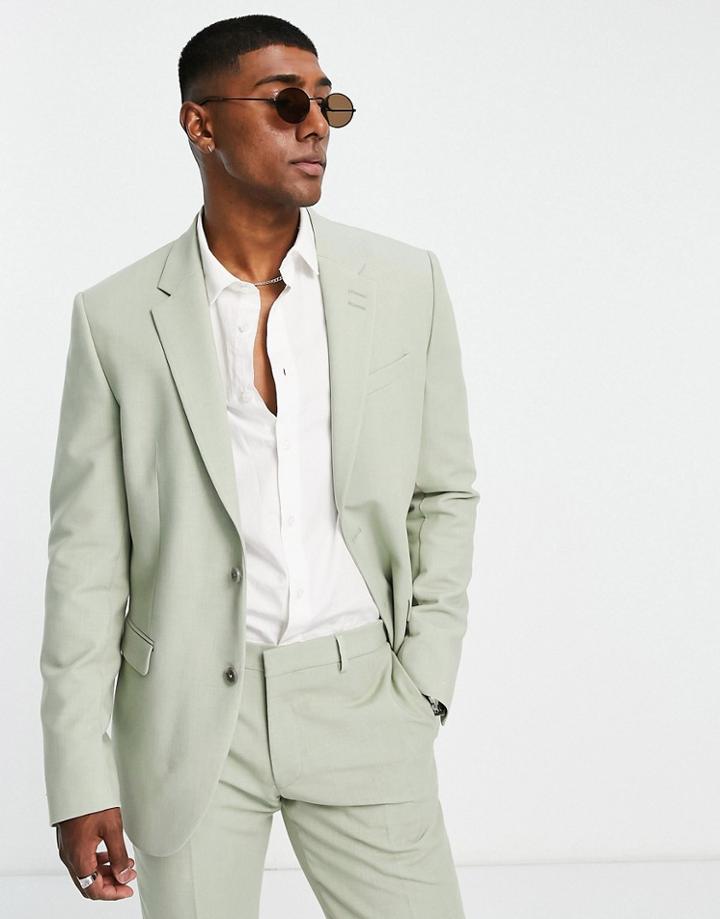 River Island Suit Jacket In Green