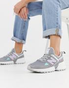 New Balance 574 Sport V2 Gray And Pink Sneaker - Gray