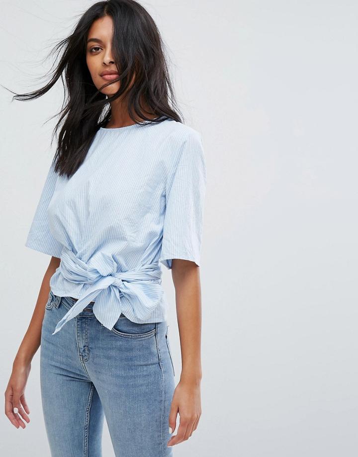 Walter Baker Izzy Belted Top - Blue