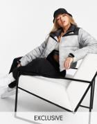 The North Face Saikuru Cropped Jacket In Gray Tie Dye - Exclusive To Asos