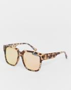 Quay Australia On The Prowl Oversized Square Sunglasses In Tort-brown