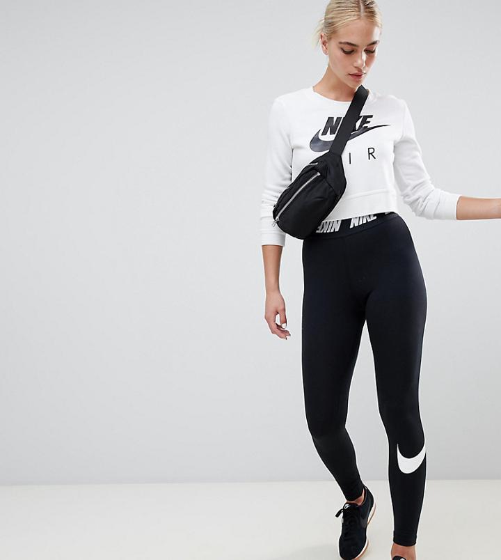 Nike Black High Waist Logo Leggings