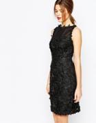 Warehouse Premium Lace Dress - Black