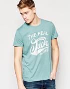 Jack & Jones T-shirt With Classic Logo Print - Green Mineral