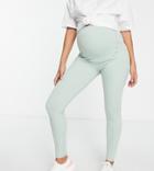 South Beach Maternity Overbump Leggings In Frosty Green