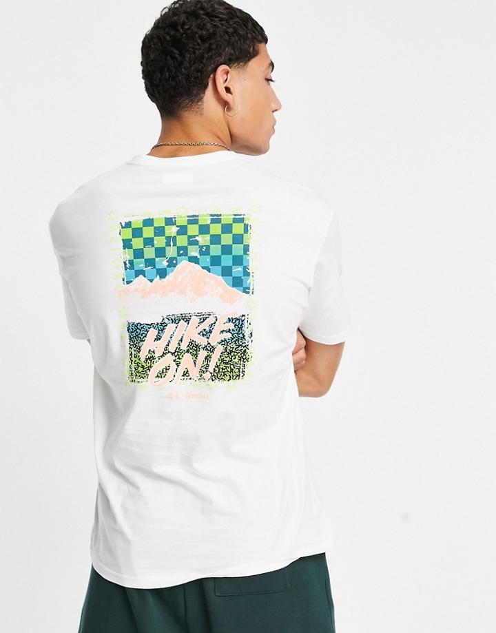 Columbia Blazing Trail Back Print T-shirt In White