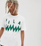 Fila Cal Graphic T-shirt In White Exclusive At Asos