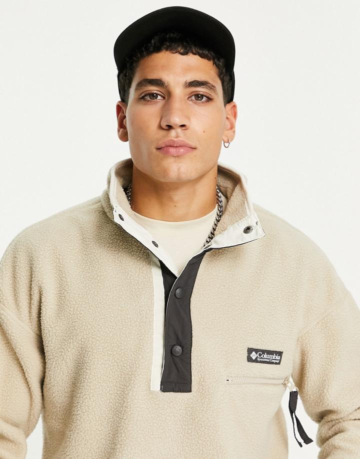 Columbia Helvetia 1/2 Snap Neck Fleece In Beige-white