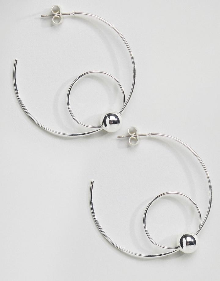 Pieces Sterling Silver Roliva Hoop Earrings - Silver